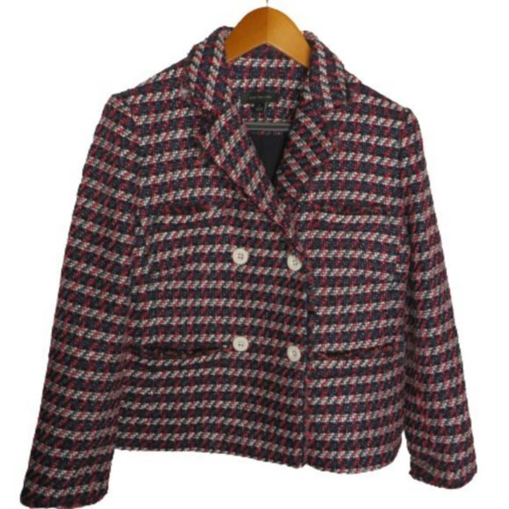 Ann Taylor Double Button Tweed Blazer‎